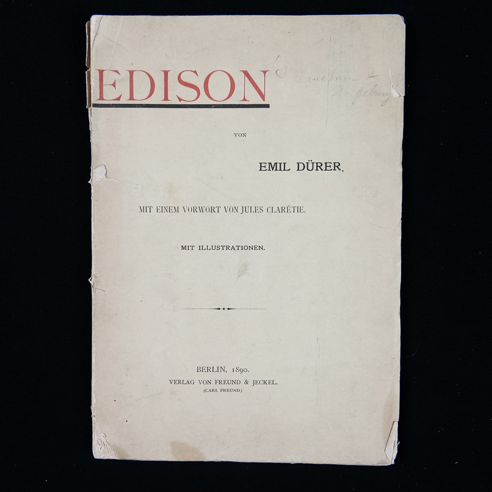 1890 German Bookl on Thomas Edison by Durer (1 of 5)