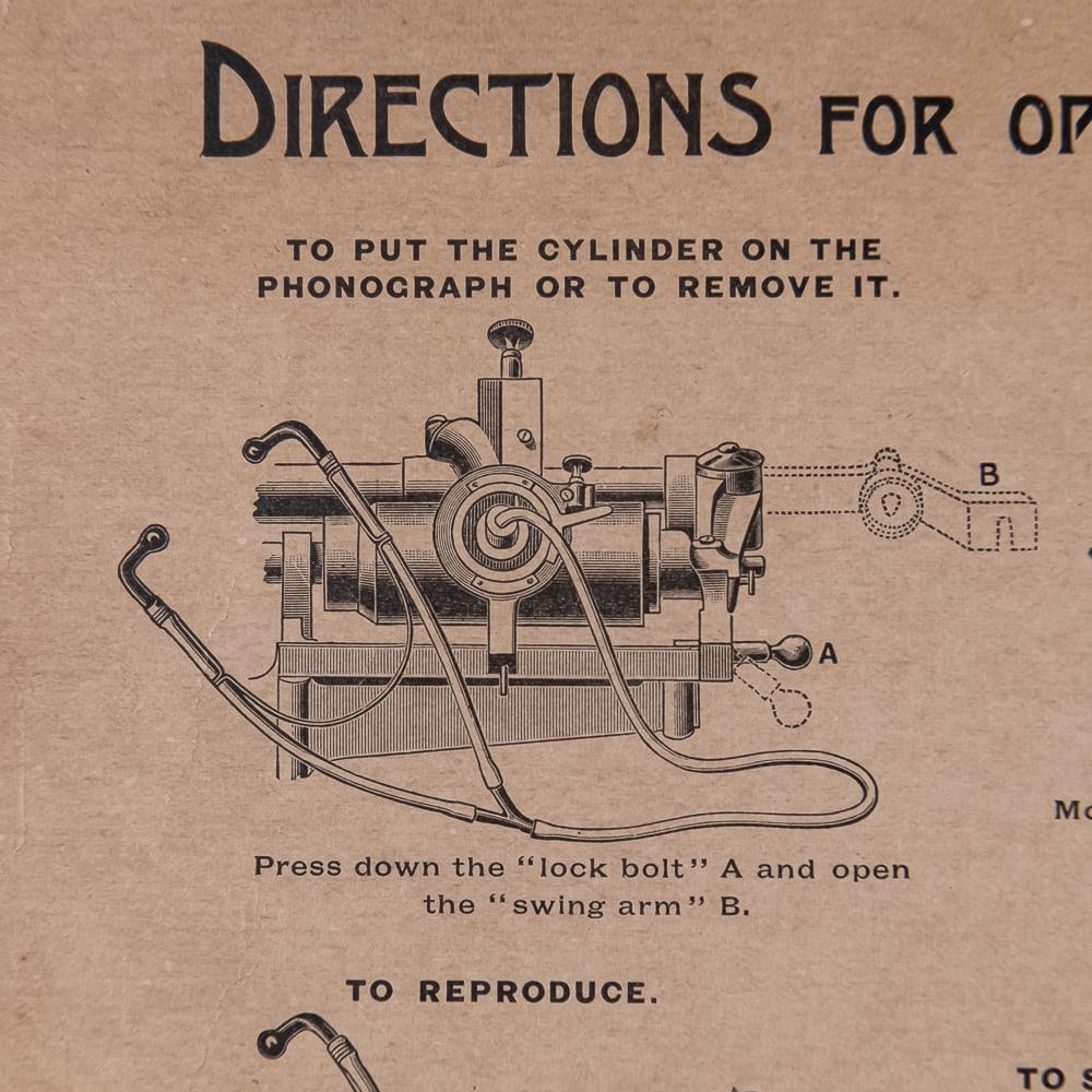 Cylinder Phonograph Instructions - 2