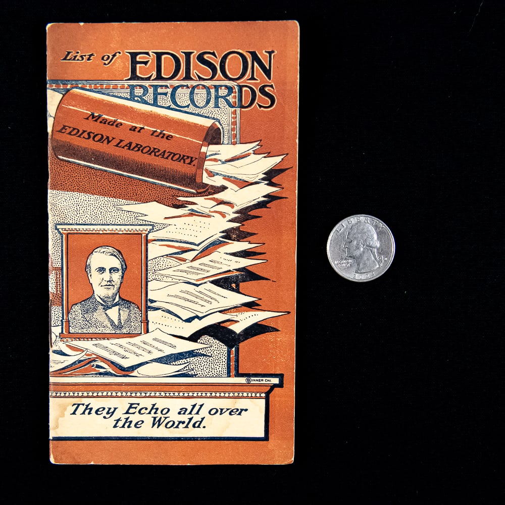 1901 Edison Records Catalog Booklet: An exceptional artifact from the dawn of early sound recording history, this original softcover promotional booklet from the Fall Season of 1901 is titled "List of Edison Records" and was produced by 