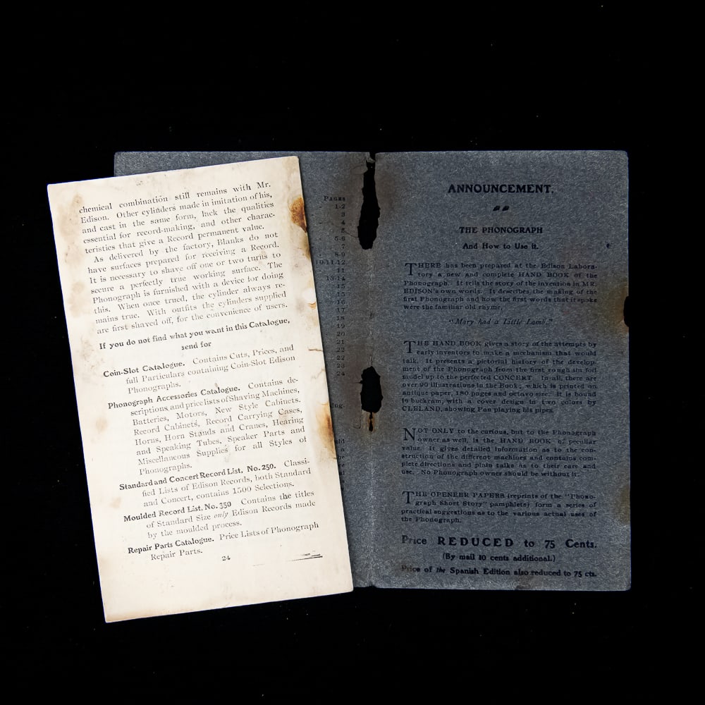 Edison Phonograph Booklet Lot - 7