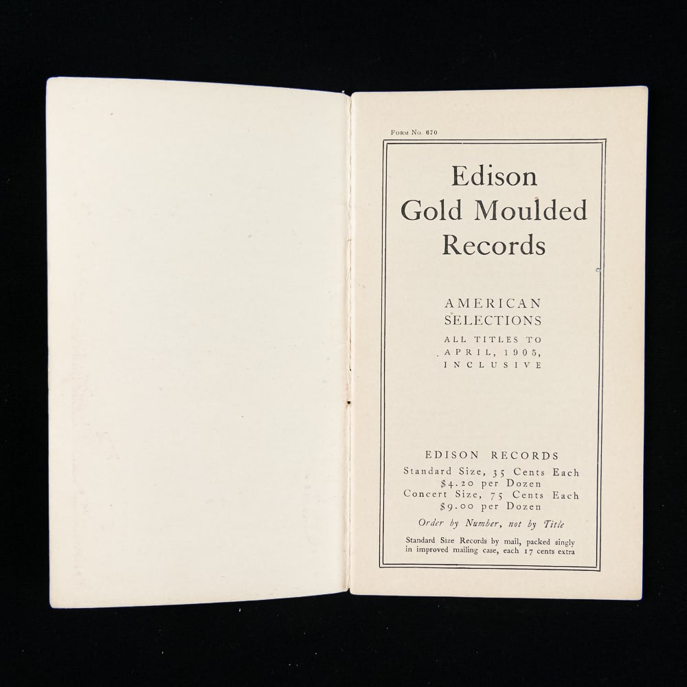 Edison Records Catalog Booklets - 2