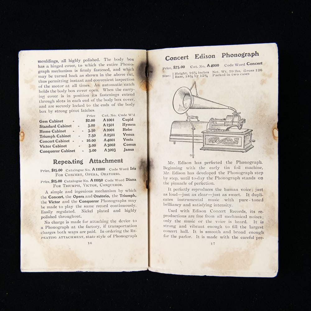 Edison Phonograph Catalogs (2) - 2