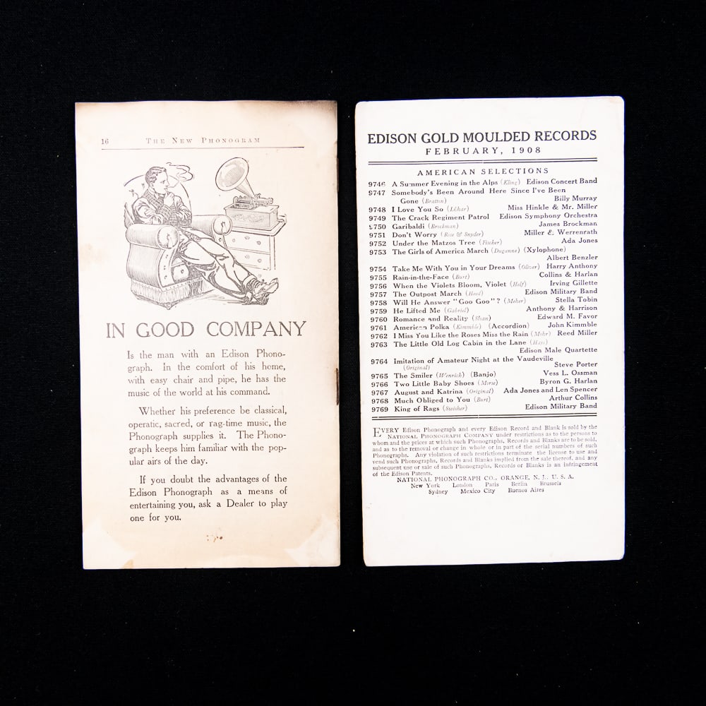 Edison Phonograph Cylinder Supplements - 3