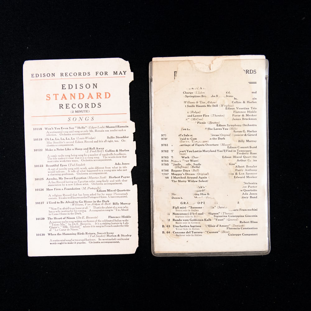 Edison Phonograph Cylinder Supplements - 5