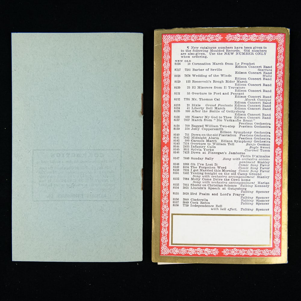 Early Edison & Talking Machine Catalogues - 4