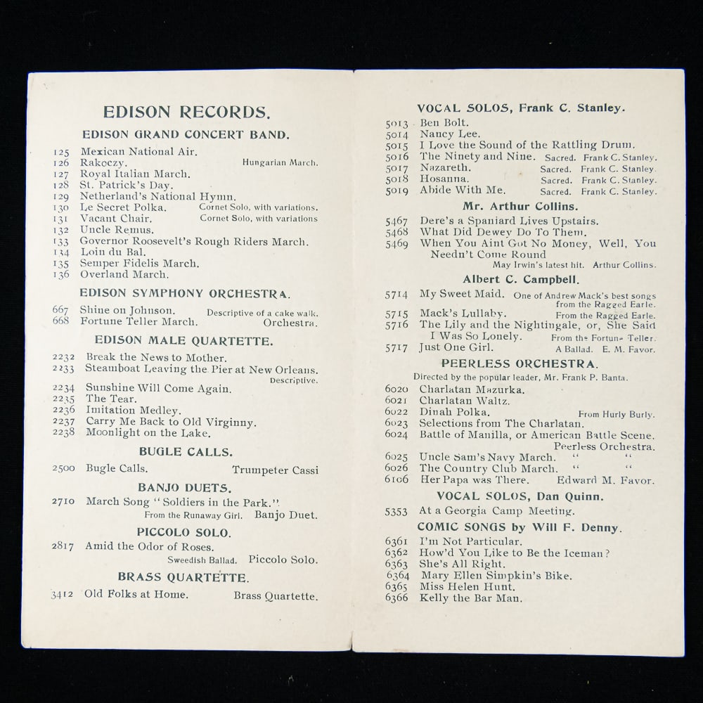 Early Edison & Talking Machine Catalogues - 5