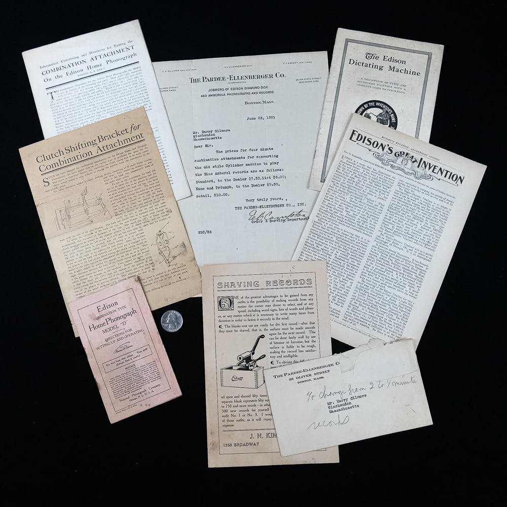 Edison Phonograph Paper Ephemera Lot (1 of 5)