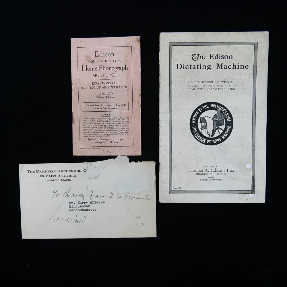 Edison Phonograph Paper Ephemera Lot - 5