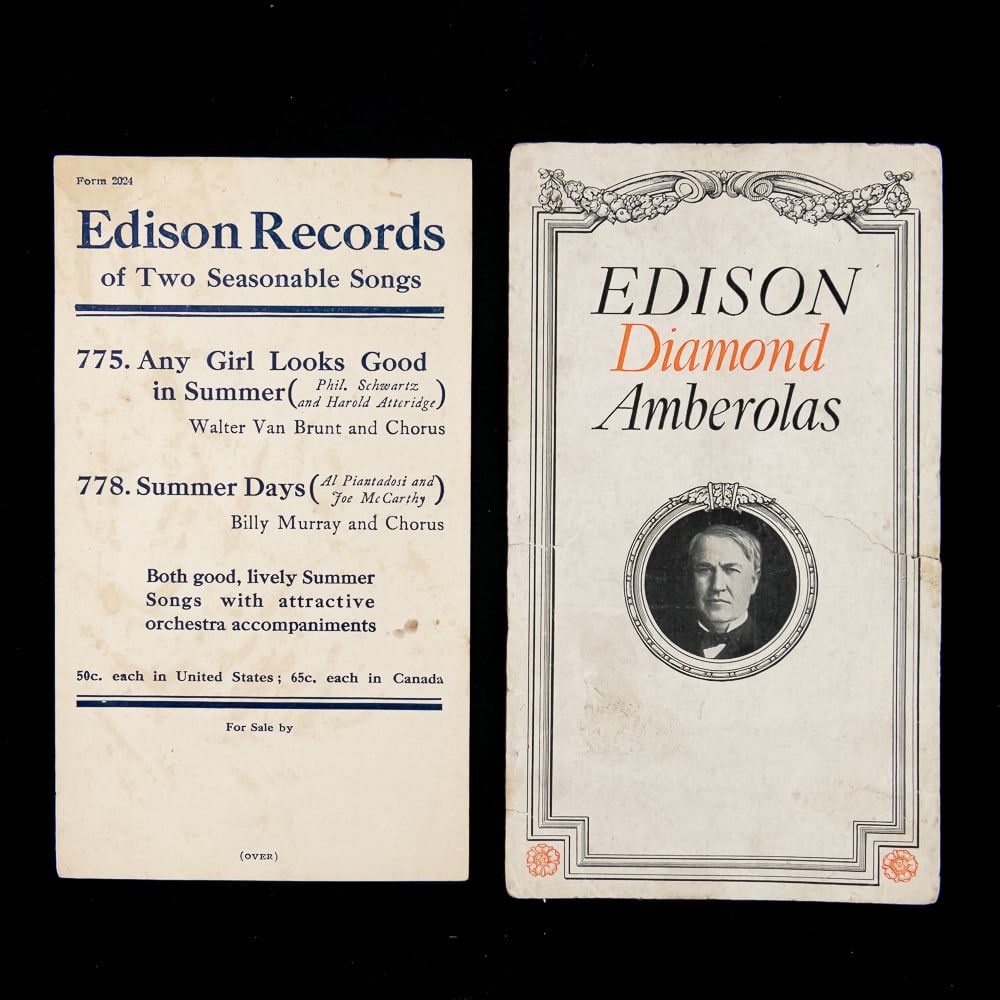Edison Phonograph Record Catalog Lot - 4