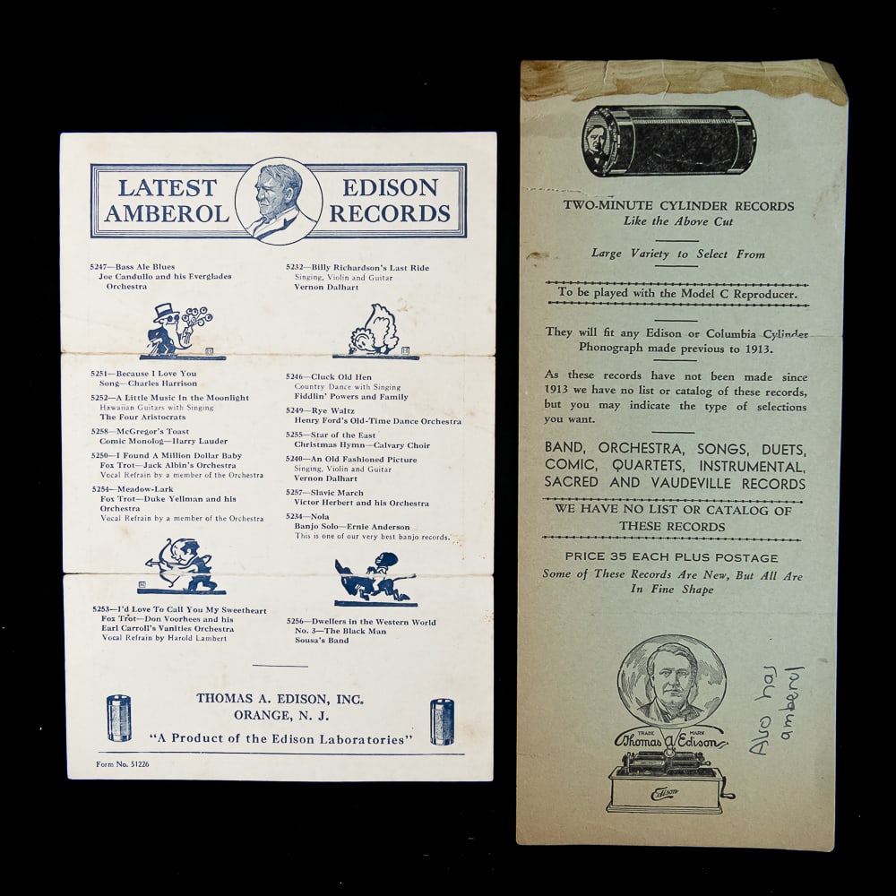 Edison Phonograph Record Catalog Lot - 5