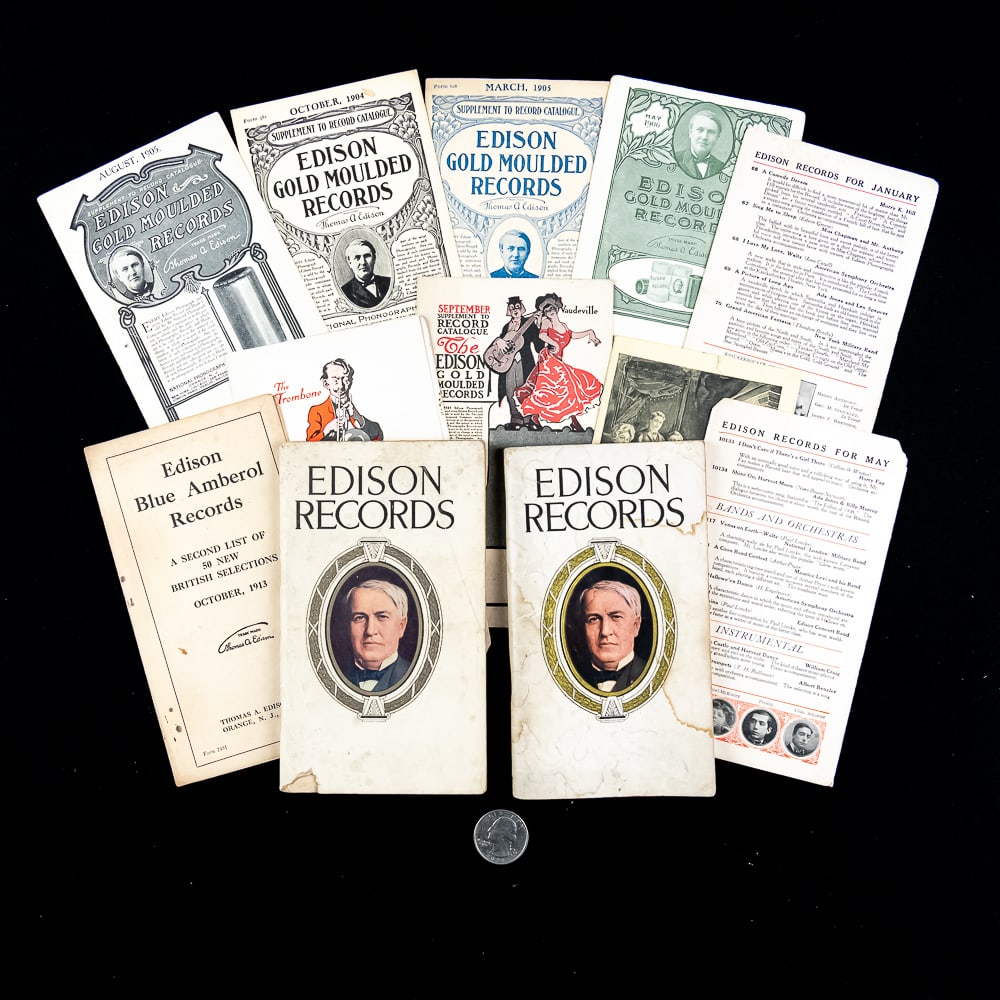 12 Vintage Edison Record Catalogs (1 of 4)