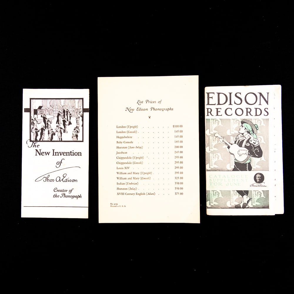 Edison Phonograph Ephemera Lot - 2