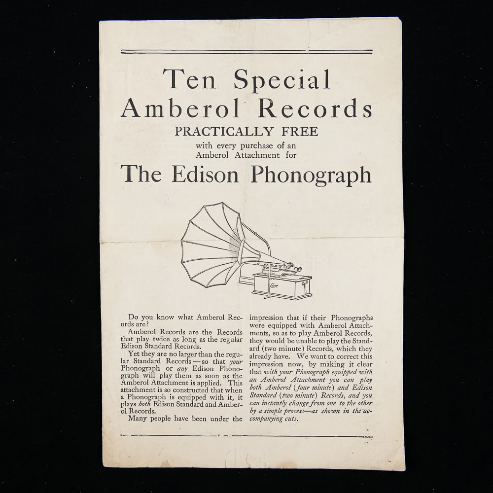 Edison Phonograph Ephemera Lot - 16