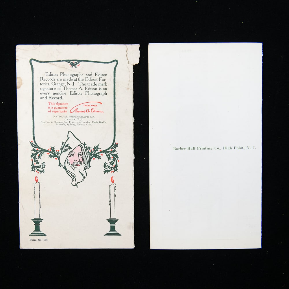 Edison Phonograph Ephemera Lot - 7