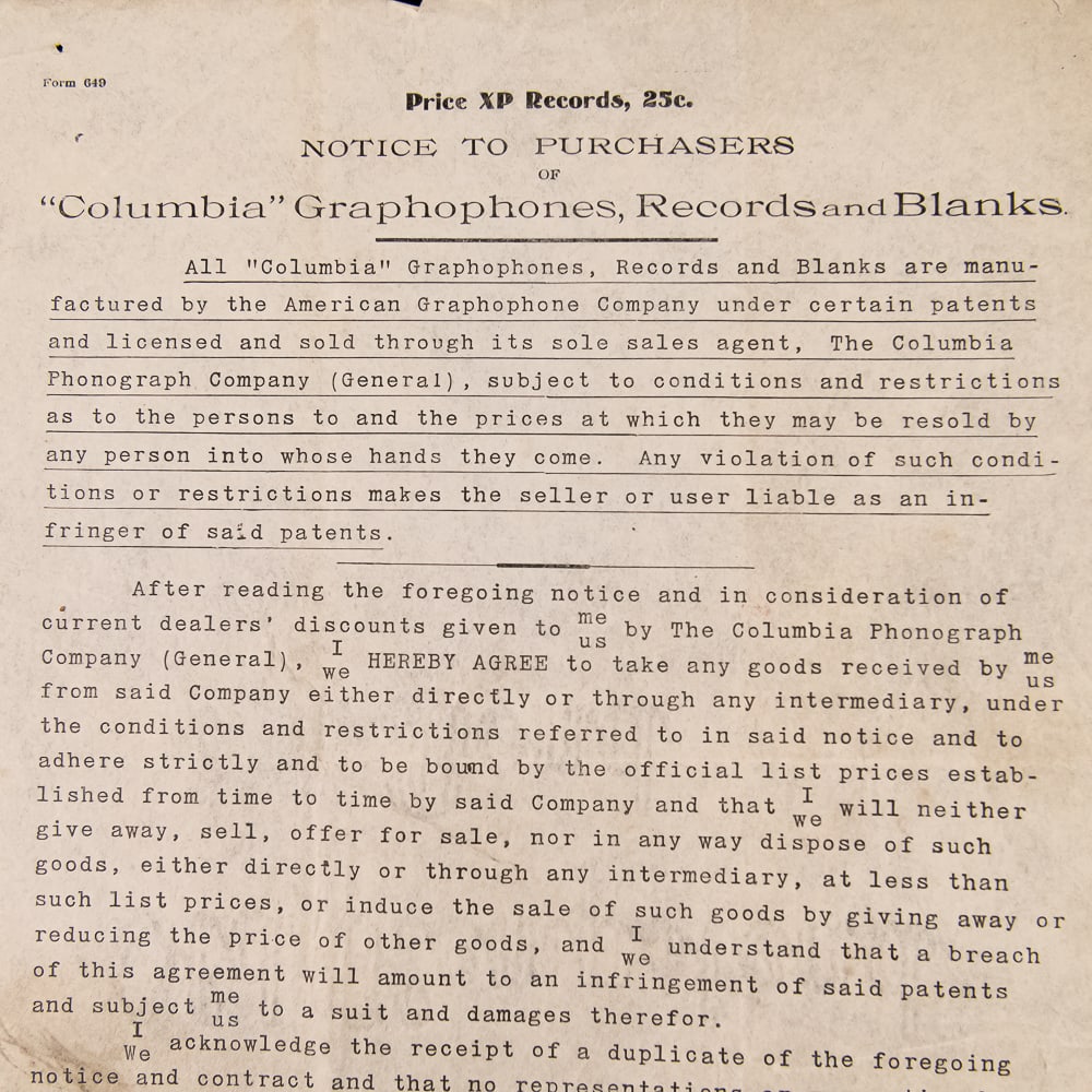 Columbia Graphophone Paper Ephemera Docs - 2