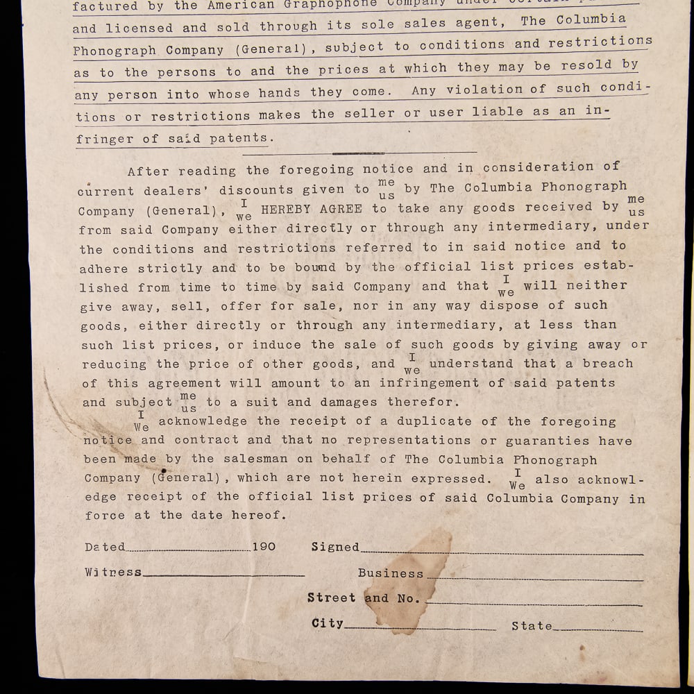 Columbia Graphophone Paper Ephemera Docs - 3