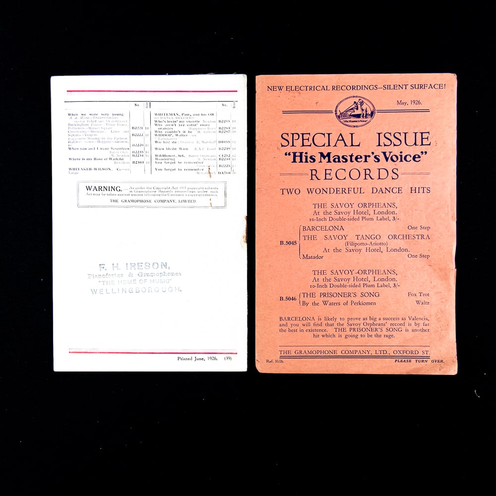 Gramophone & Phonograph Pamphlets - 3