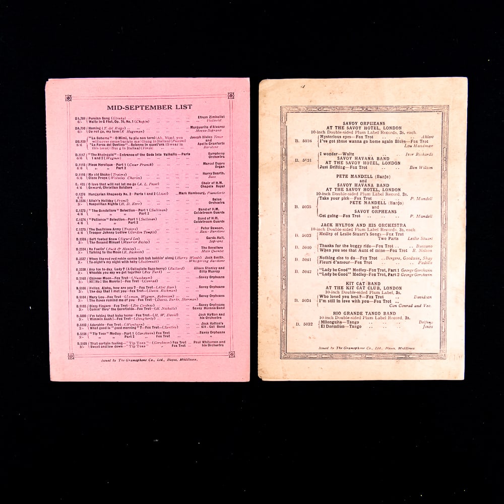 Gramophone & Phonograph Pamphlets - 9
