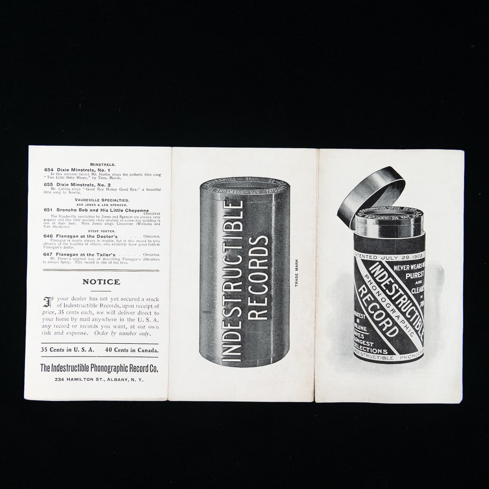 1907 Indestructible Records Flyer (1 of 5)