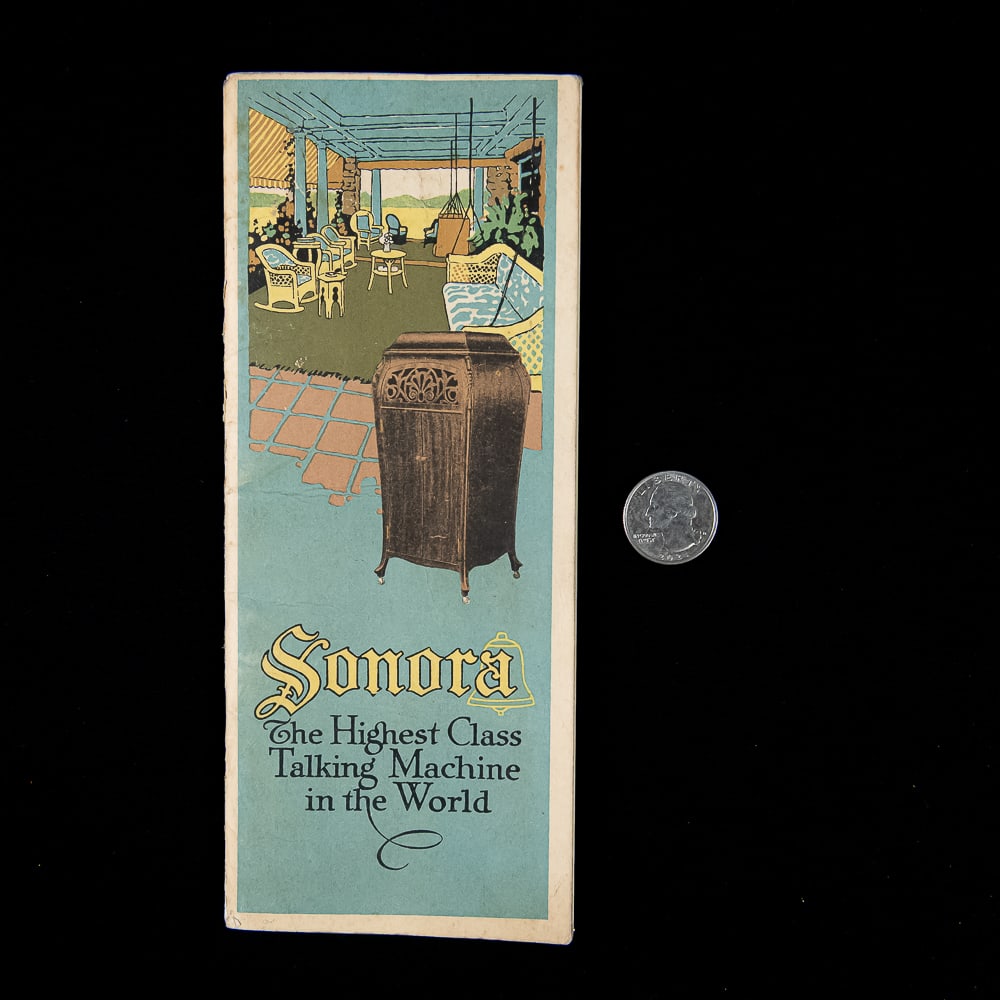 1918 Sonora Phonograph Catalog Booklet: This original 1918 promotional sales booklet for the Sonora Phonograph Sales Company of New York is a wonderful piece of early 20th-century audio history. The paper booklet features a beautifully