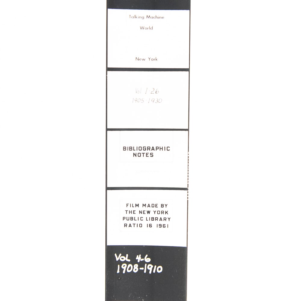 Talking Machine World on Microfilm - 4