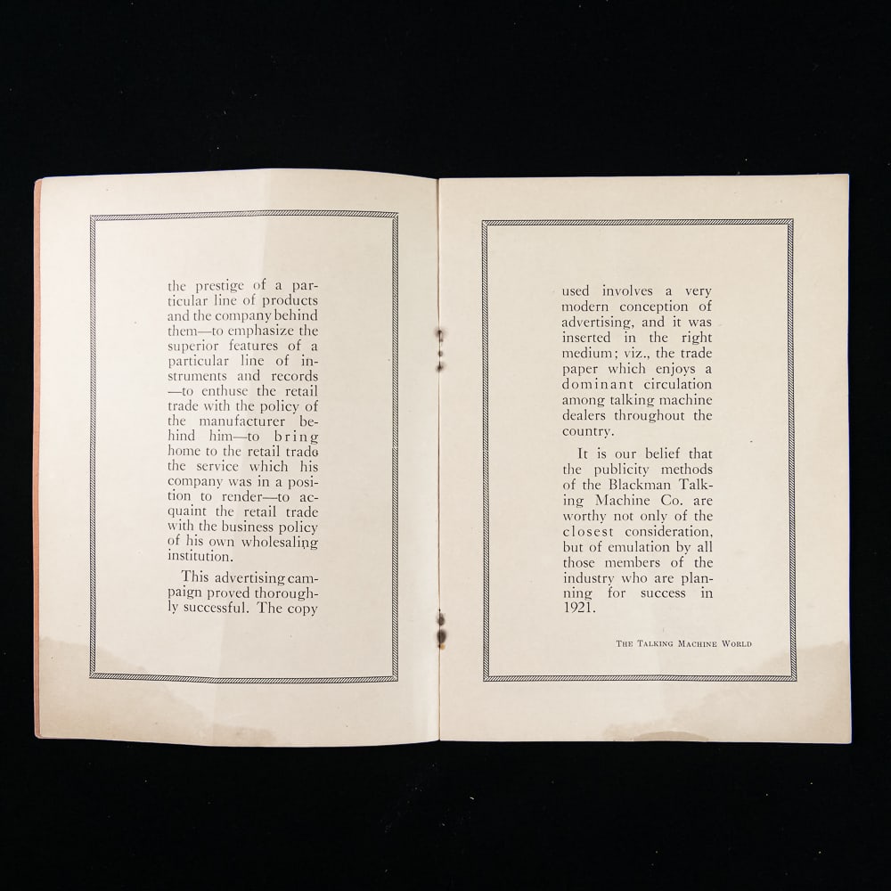 1921 Talking Machine World Ad Guide - 2