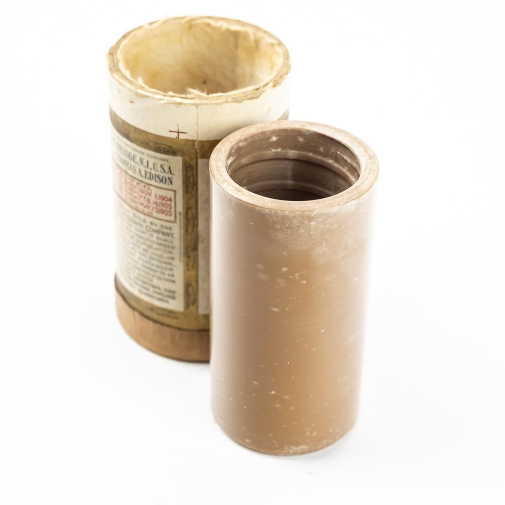 Columbia Brown Wax Cylinder Record 226: Brown wax cylinder record made by Columbia titled, William Tell Overture by the U.S. Marine Band. Cylinder in VG condition with light spotting and light haze at both ends. See pics. Comes with a vinta