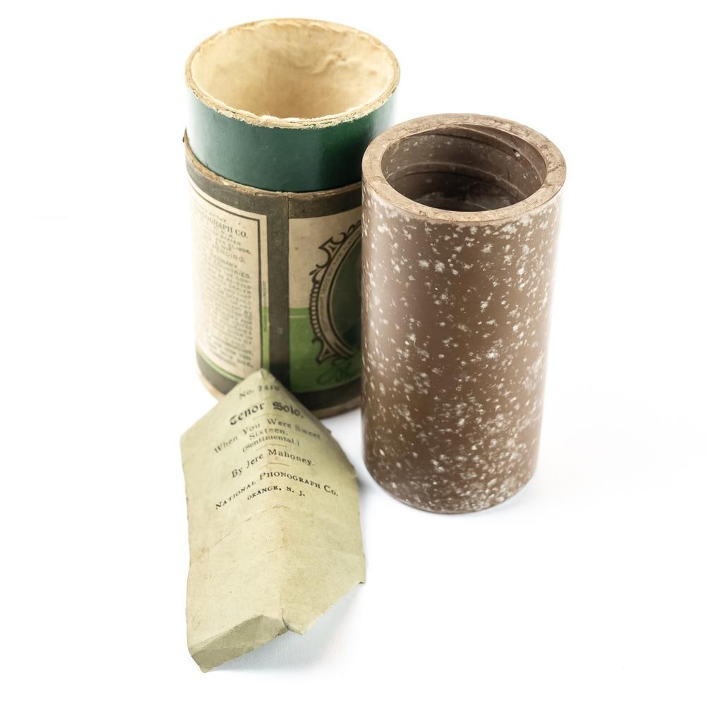 Edison Brown Wax Cylinder 7410: Edison Brown wax cylinder No. 7410 “When You Were Sweet Sixteen (Sentimental)” Sung by Jere Mahoney. National Phonograph Co. Orange N.J. Structurally sound with no cracks or detrimental sc