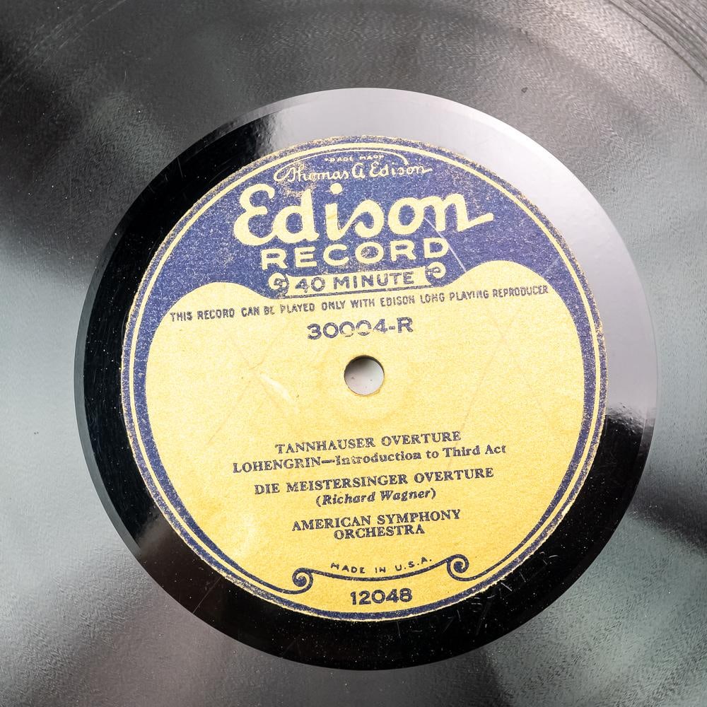 Edison 12" Long Play Disc Record - 6