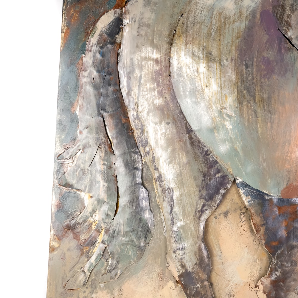 White Stallion 3D Metal Wall Art - 2