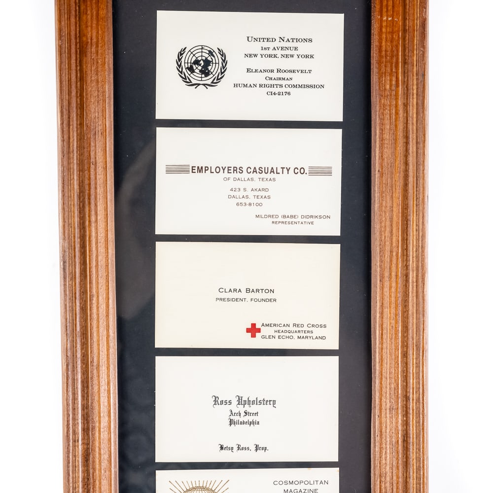Famous Business Cards Framed Display Set - 2