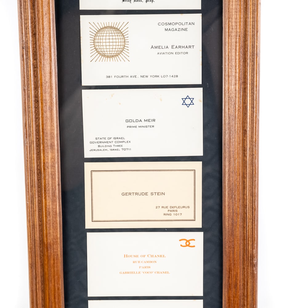 Famous Business Cards Framed Display Set - 3