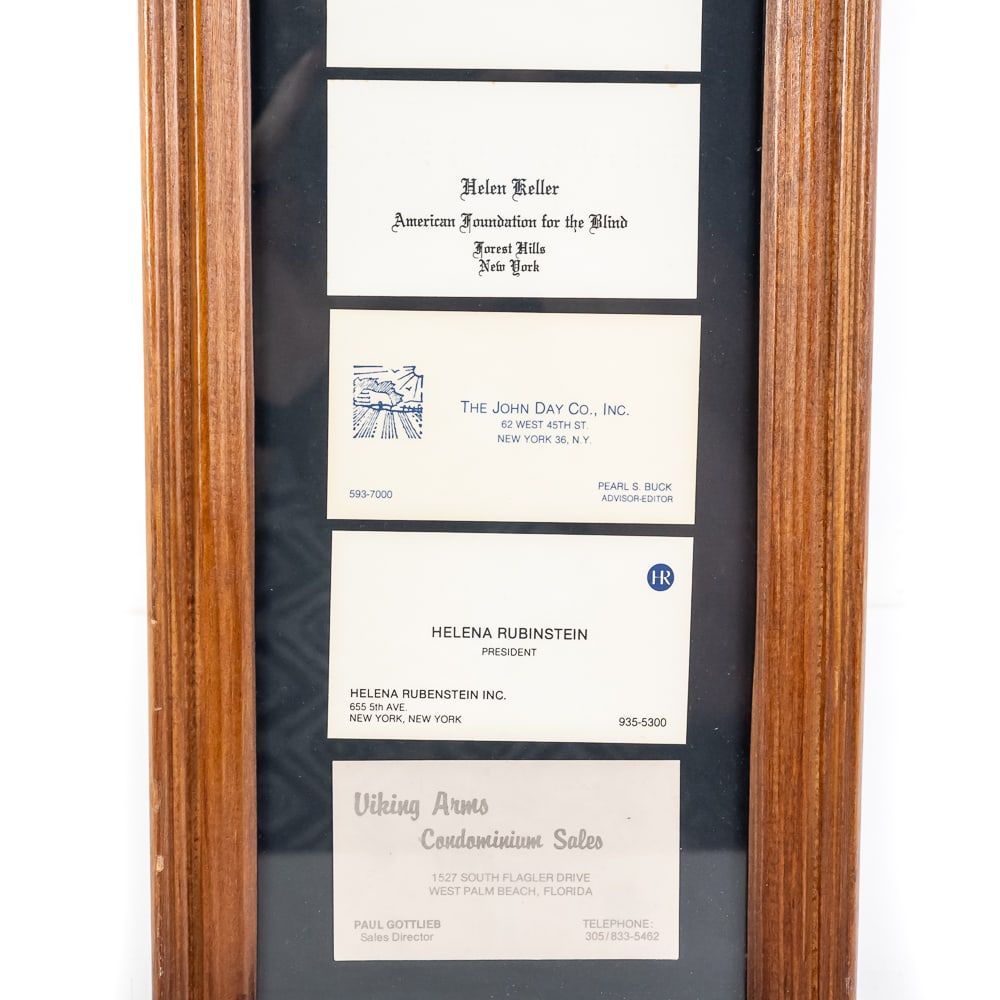 Famous Business Cards Framed Display Set - 4