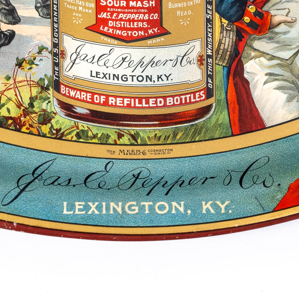 Authentic Old Pepper Whiskey Advertising Tray - 3