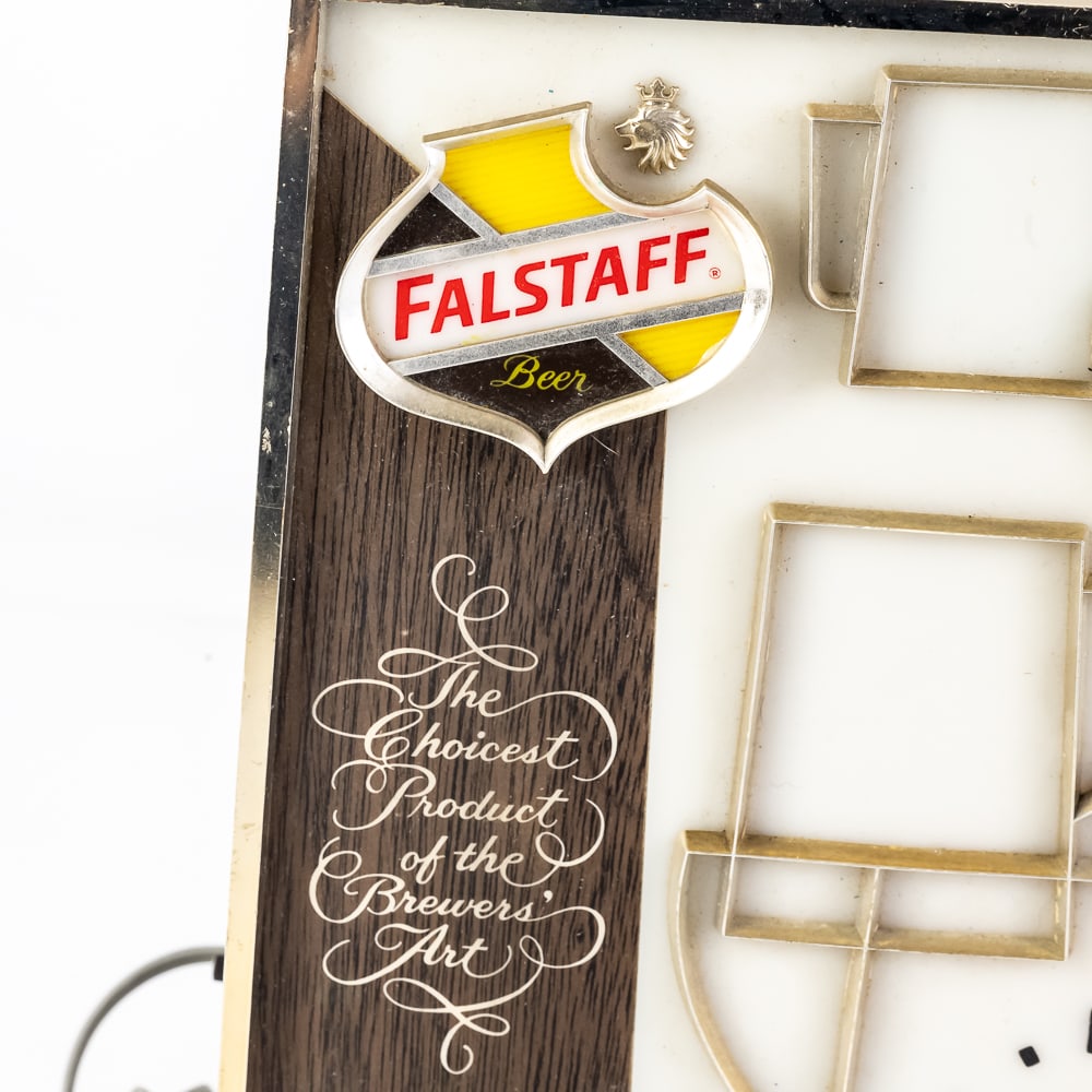 Vintage Falstaff Beer Lighted Motion Clock - 3