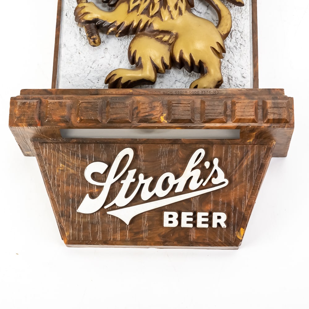 Vintage Stroh's Beer Wall Sconce - 4