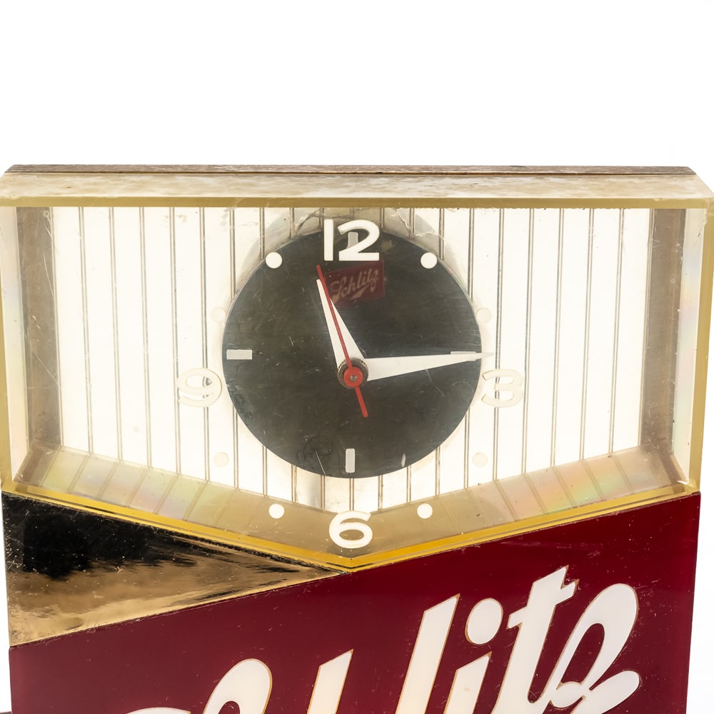 Vintage Schlitz Beer Lighted Clock Sign - 3