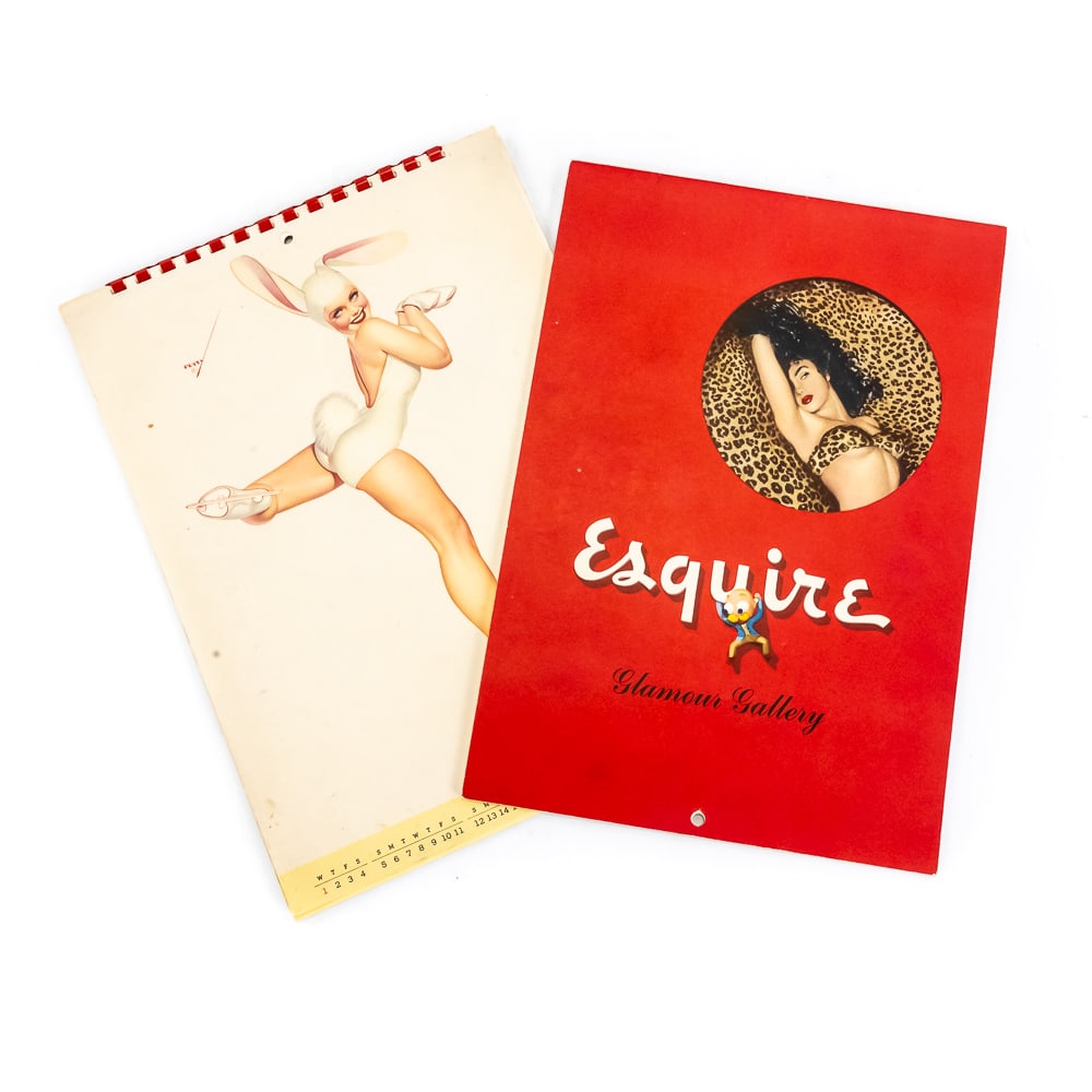 1947 George Petty & 1948 Esquire Glamour Calendar: These two quintessential pieces of mid-century Americana feature the iconic artistry of George Petty and Joe De Mers, showcasing the celebrated "Esquire Girl" aesthetic that defined the era. The 1948