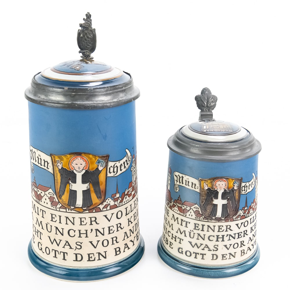 2 Antique Mettlach German Steins (1 of 14)