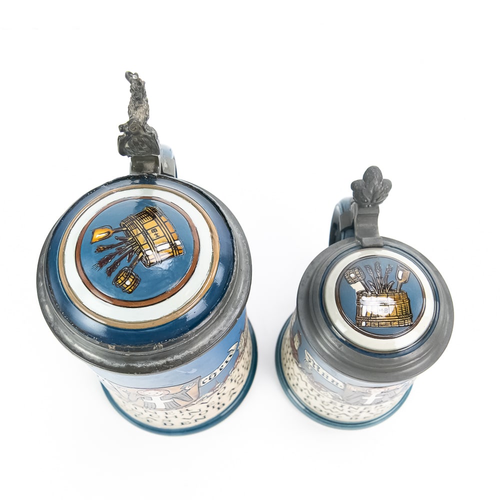 2 Antique Mettlach German Steins - 2
