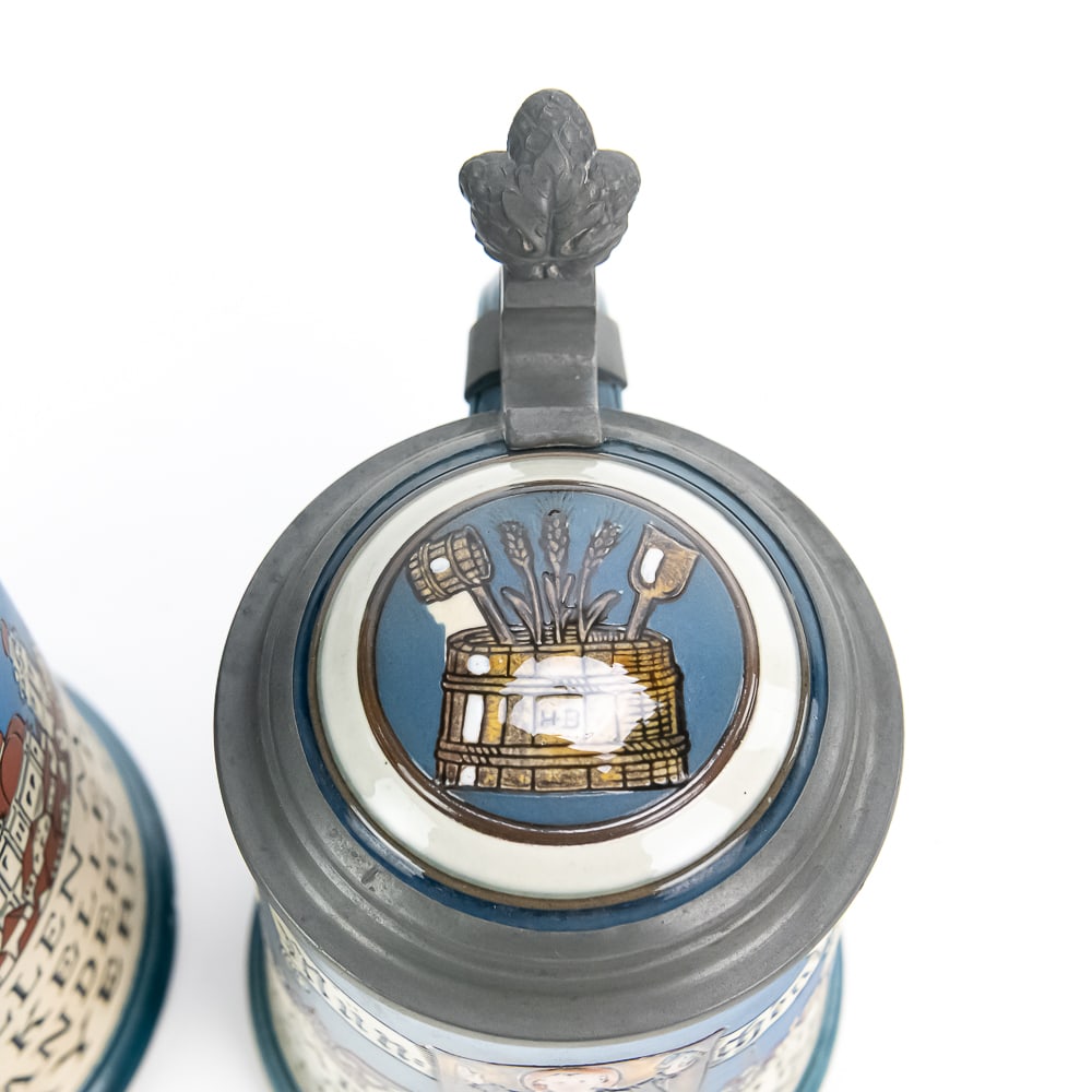 2 Antique Mettlach German Steins - 3