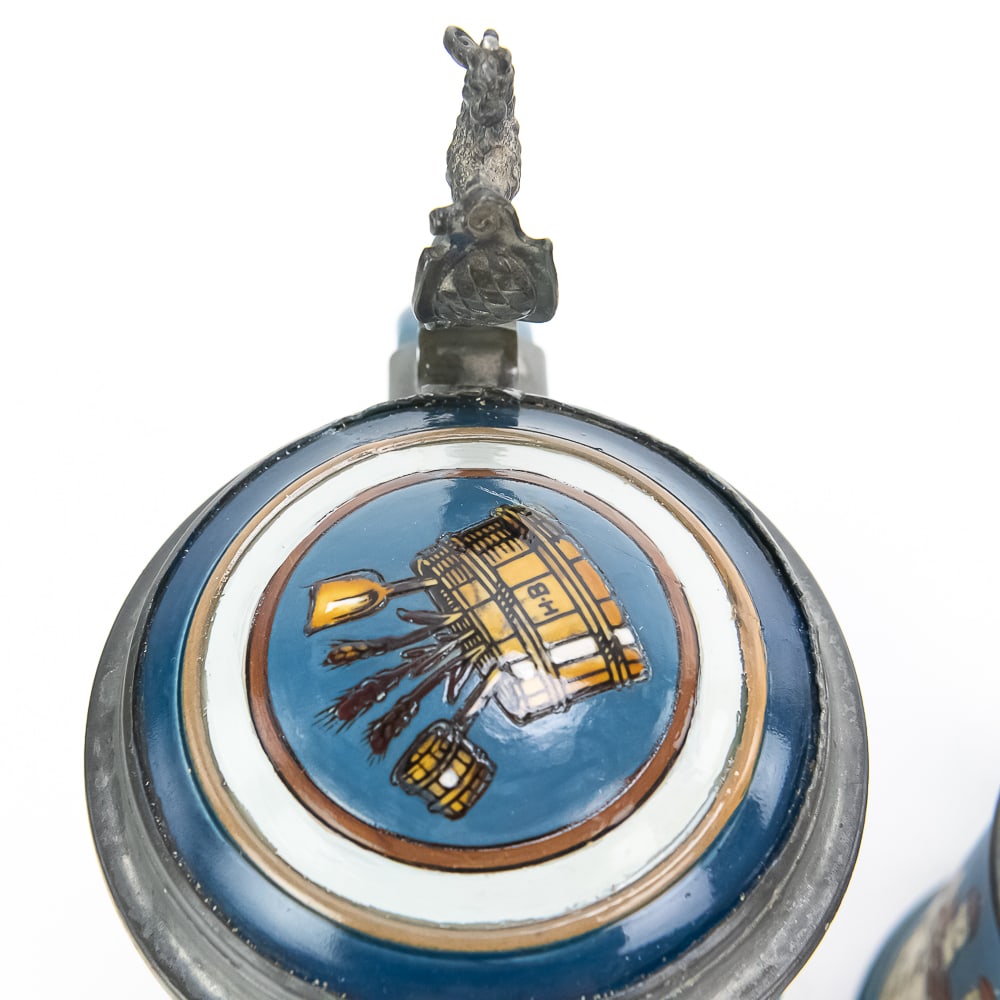 2 Antique Mettlach German Steins - 4