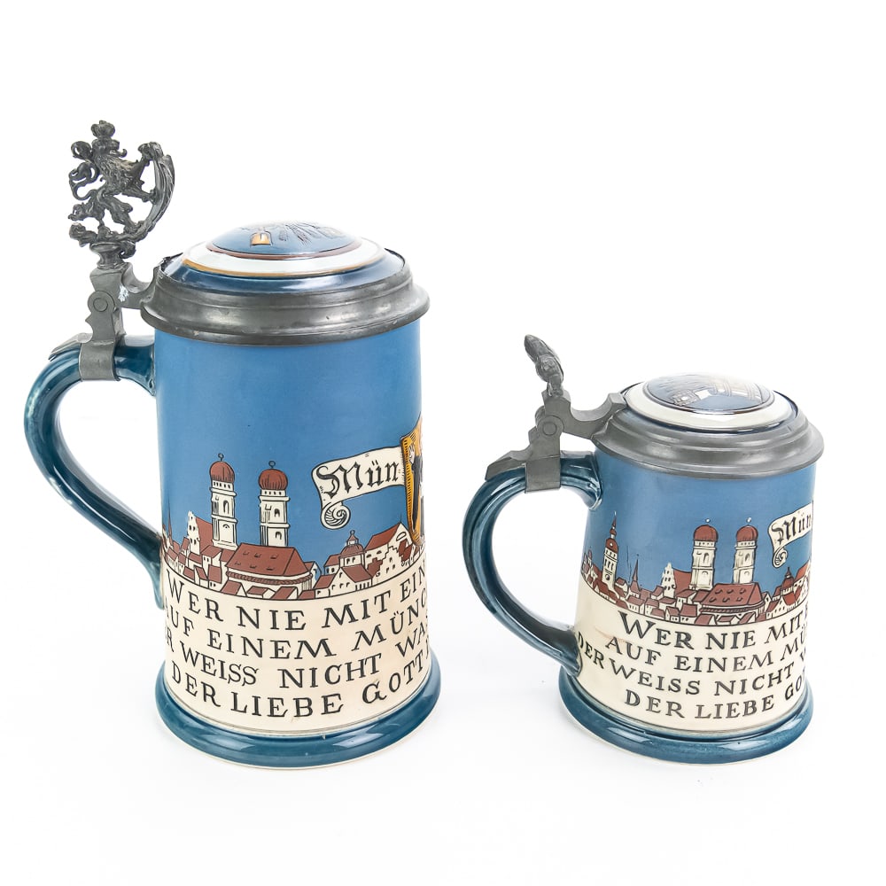 2 Antique Mettlach German Steins - 5