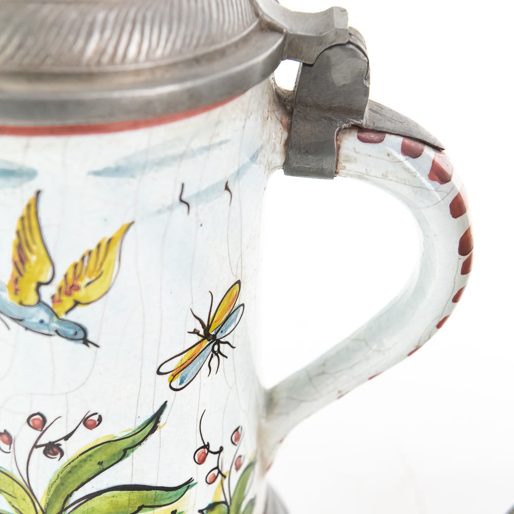 2 Rare German Faience Beer Steins - 12