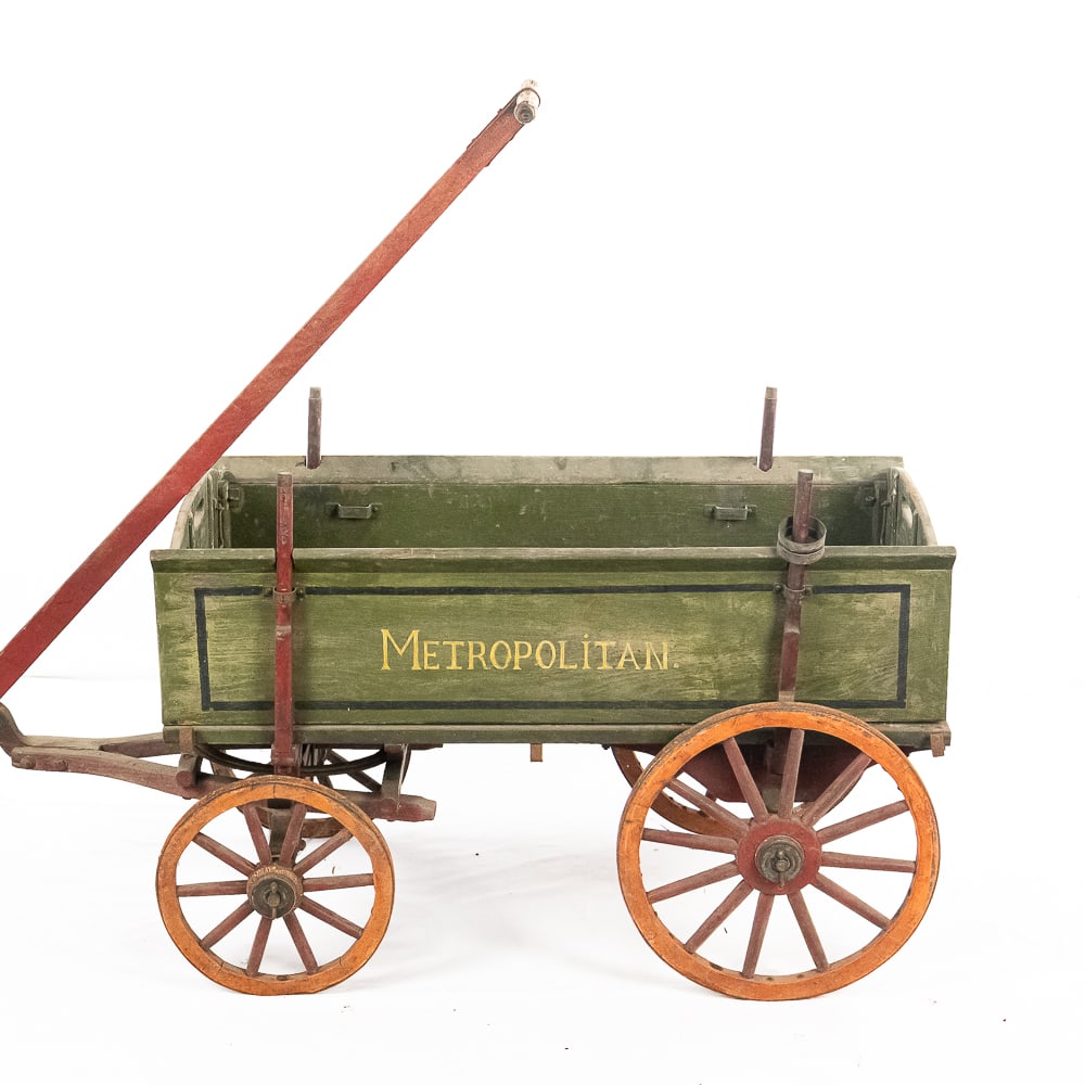 Antique Child's Buckboard Pull Wagon - 7