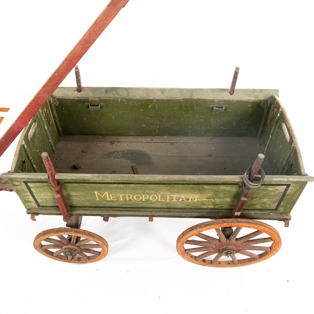 Antique Child's Buckboard Pull Wagon - 8
