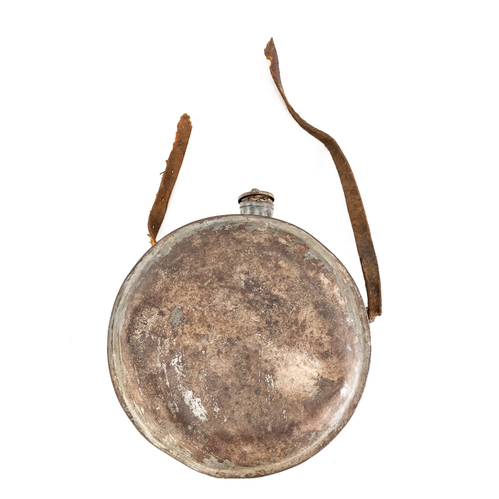Antique Drum-Style Metal Canteen (1 of 8)