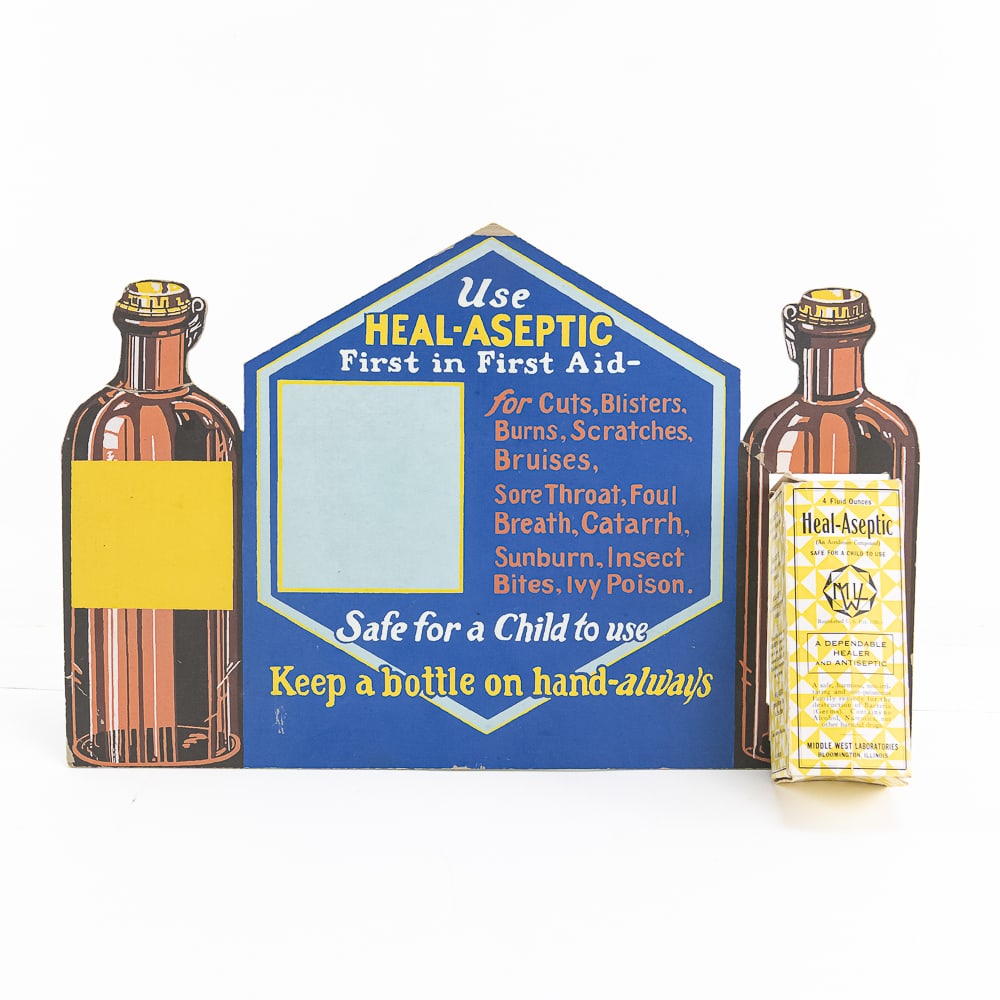 Vintage Heal-Aseptic Kalasign Store Display Sign (1 of 9)