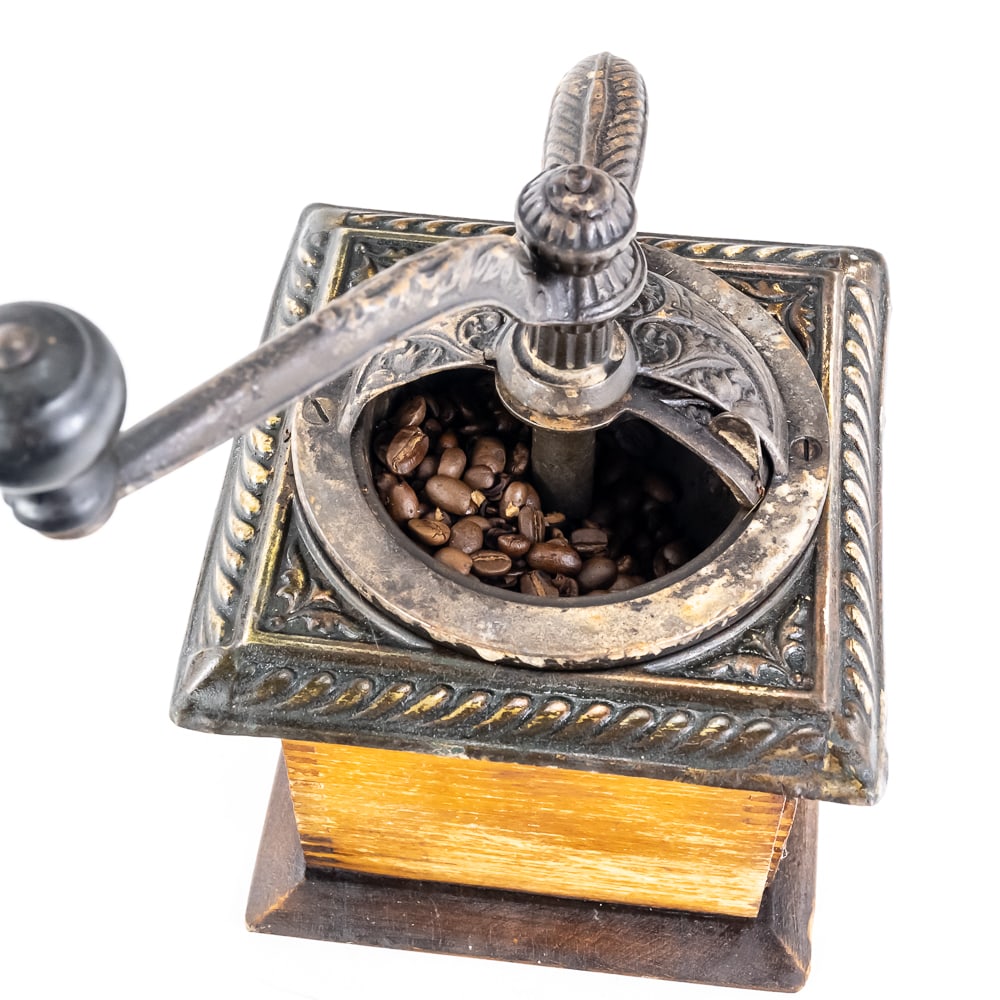 Antique Box-Style Manual Coffee Grinder - 7