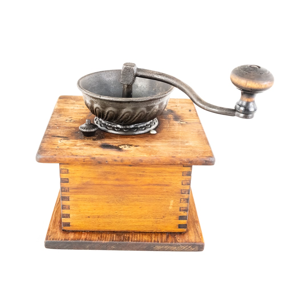 Antique Box-Style Manual Coffee Grinder - 4